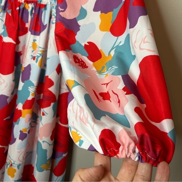 Floral Print Smocked Maxi Dress Size S - Picture 7 of 11